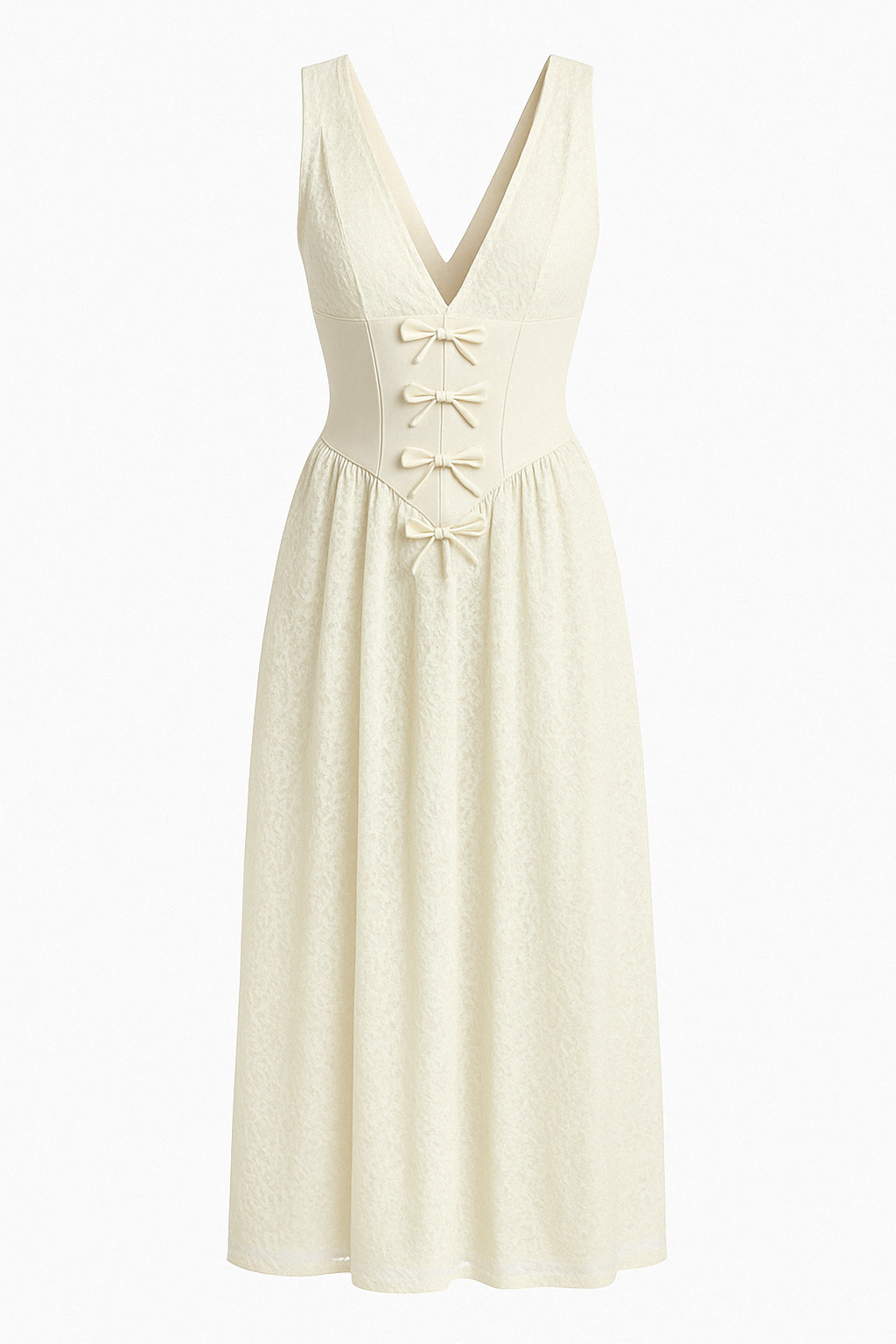CRÈME LACE CORSET DRESS