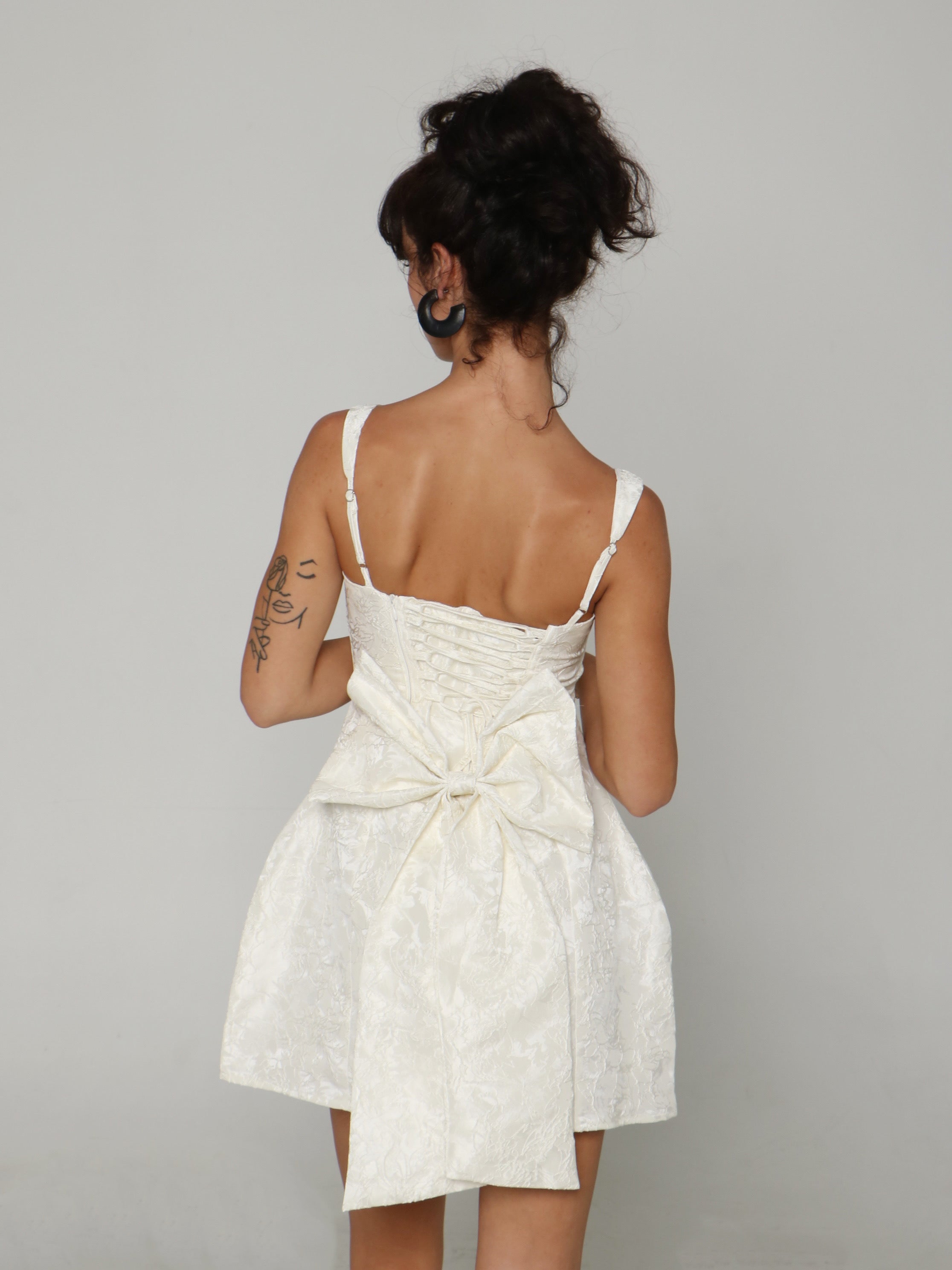 BOW BLOOM MINI DRESS