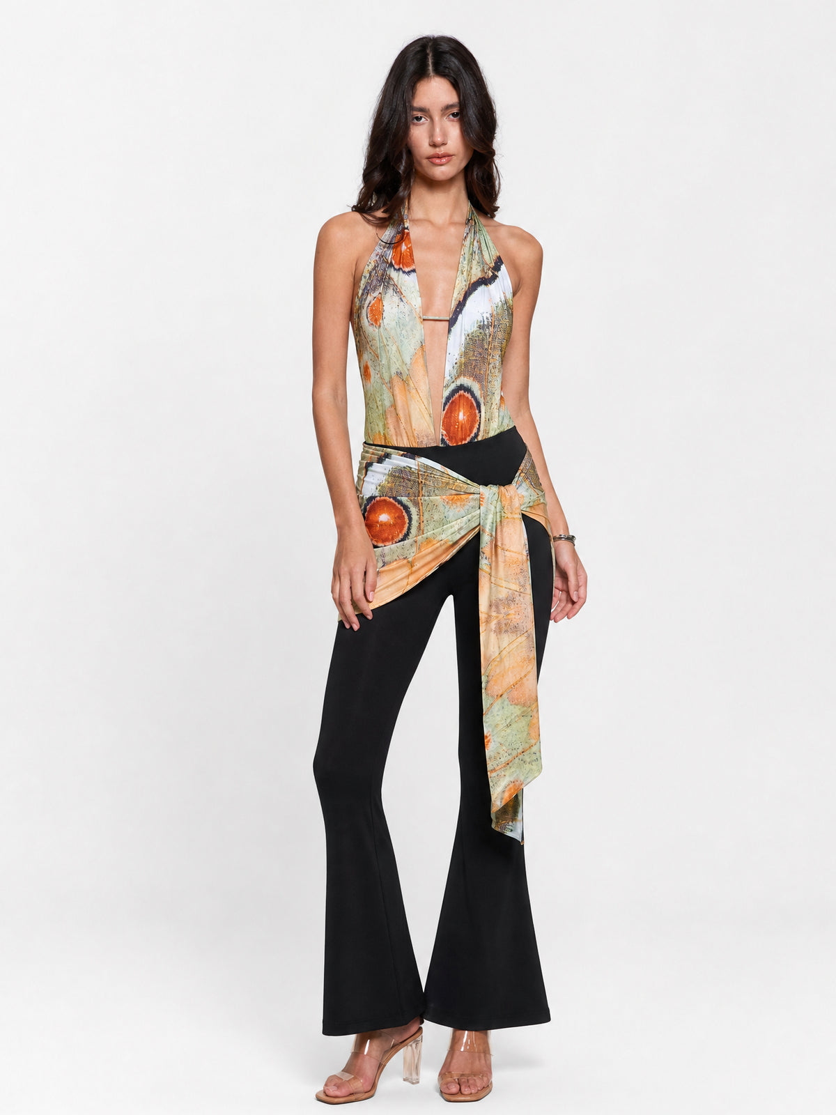 PAPILLON SAGE JUMPSUIT - BUTTERFLY PRINT/BLACK