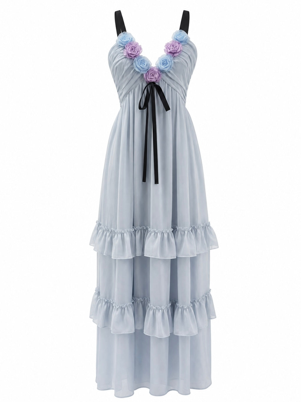 CIEL ROSE MAXI DRESS - POWDER BLUE