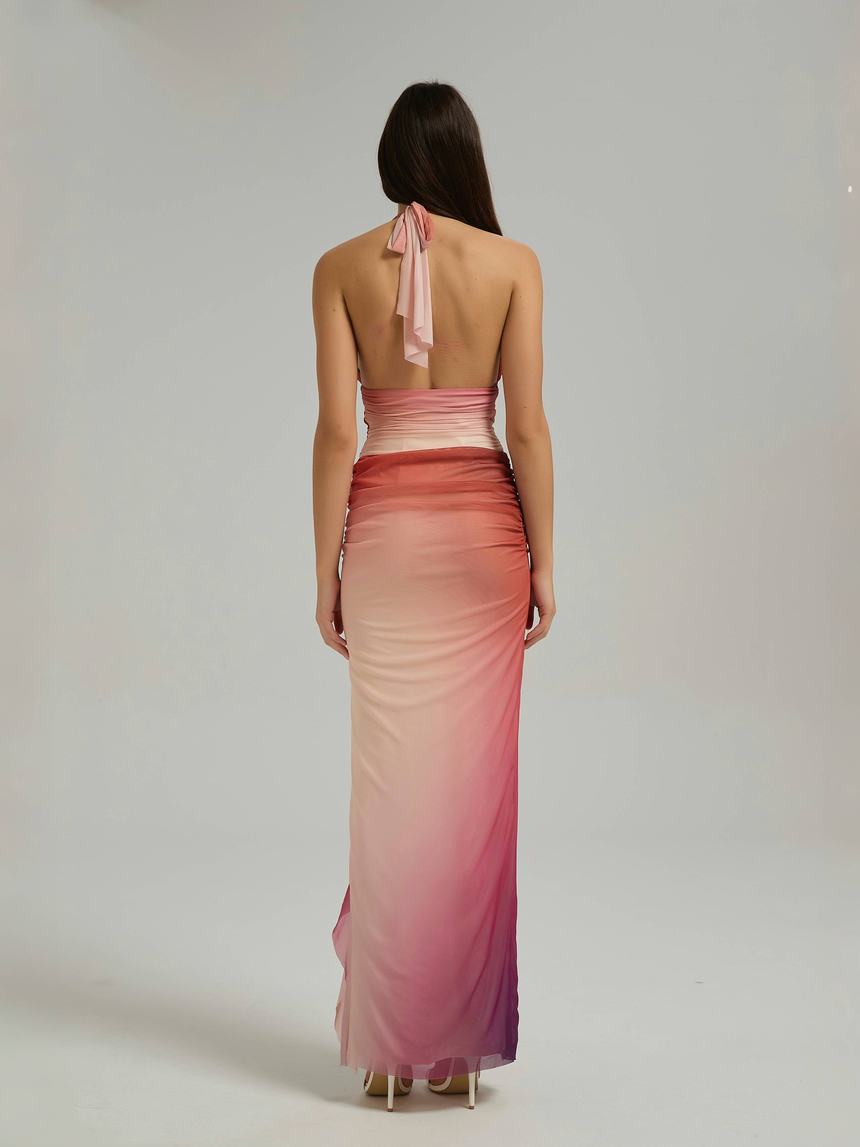 SAVANNAH OMBRE MAXI DRESS - ORANGE GRADIENT