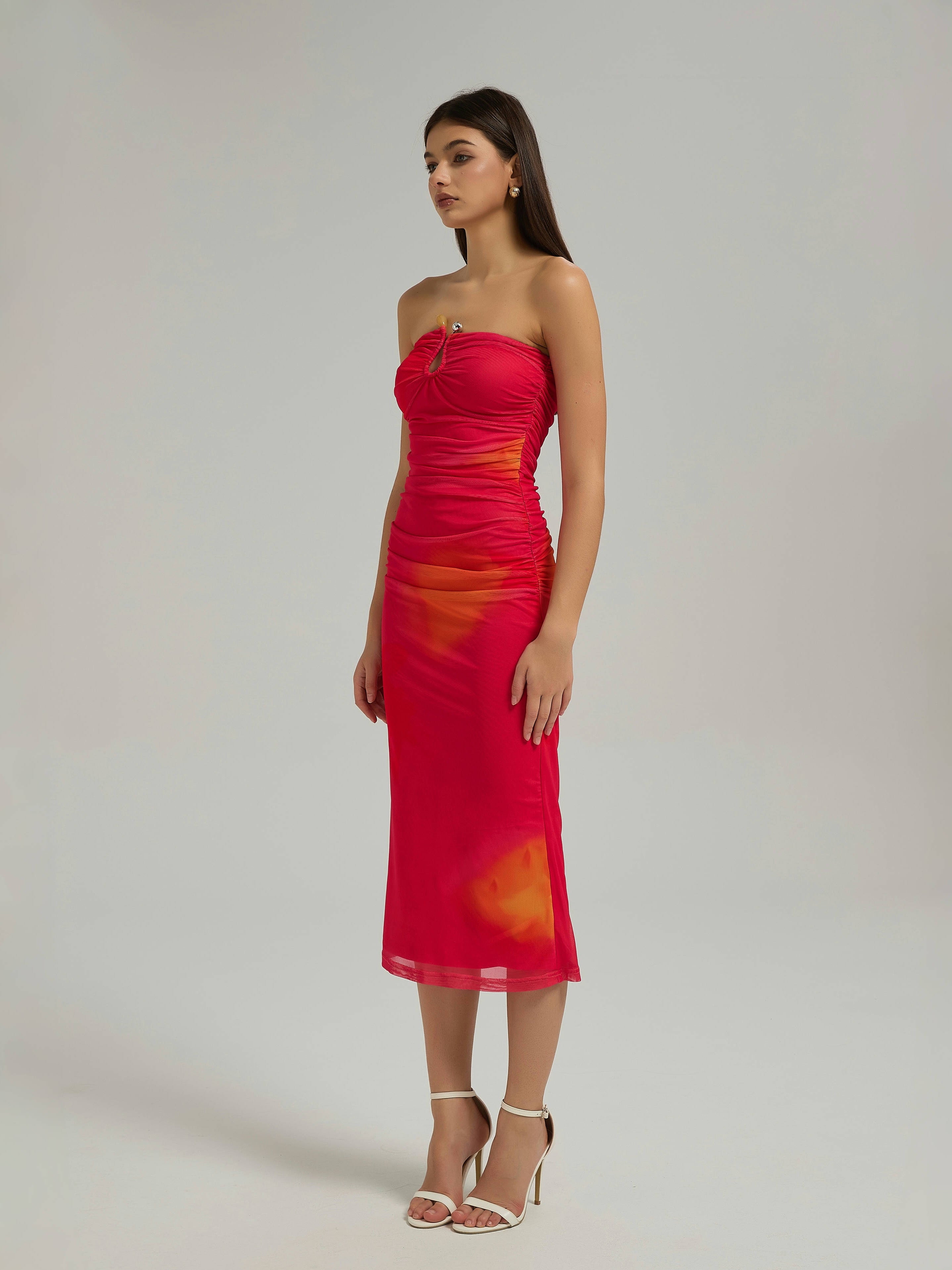 SUNDAZE MIDI DRESS - SUNSET OMBRE