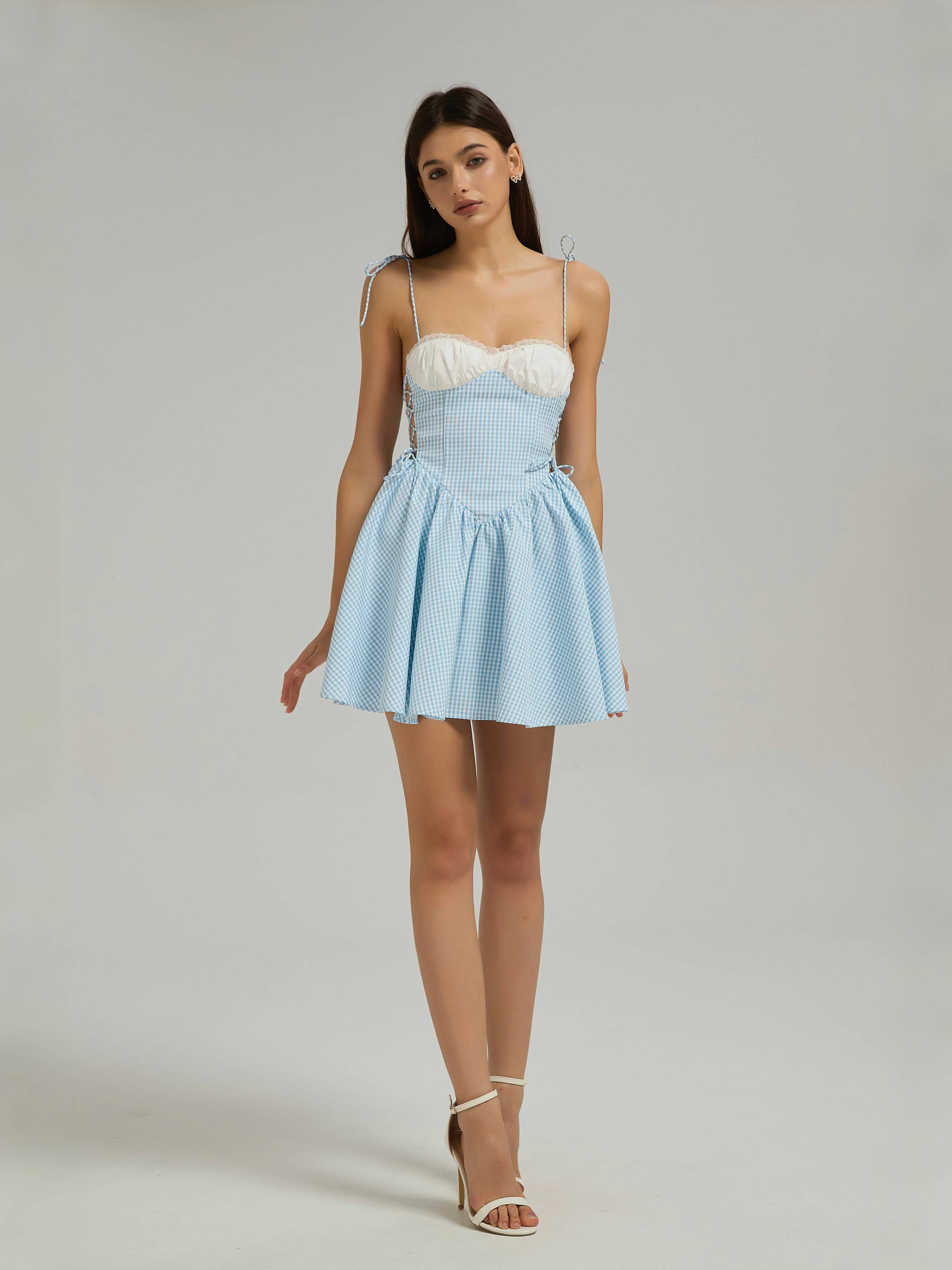 ISABELLE  MINI DRESS - POWDER BLUE