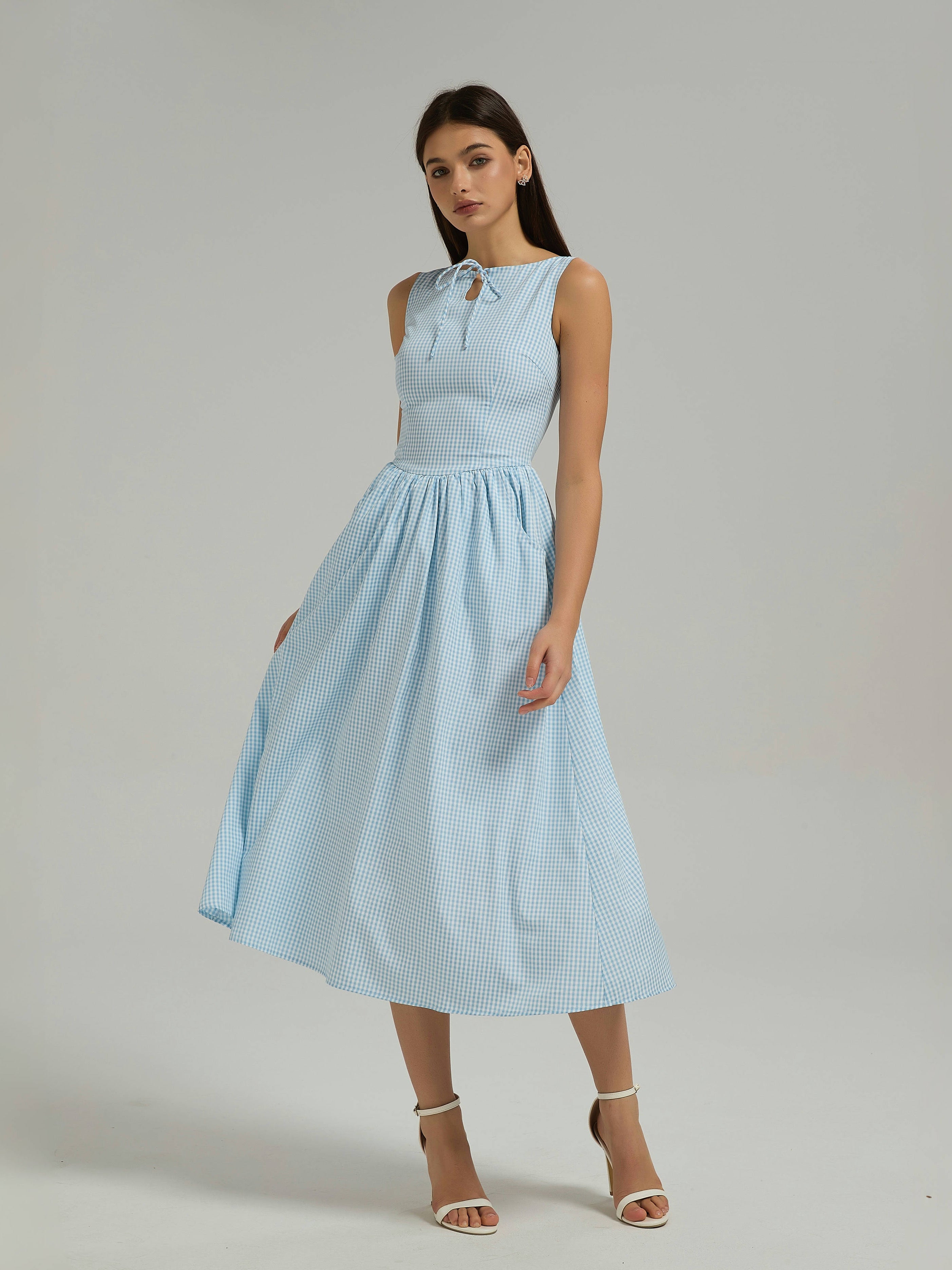 GRACE MIDI DRESS - POWDER BLUE