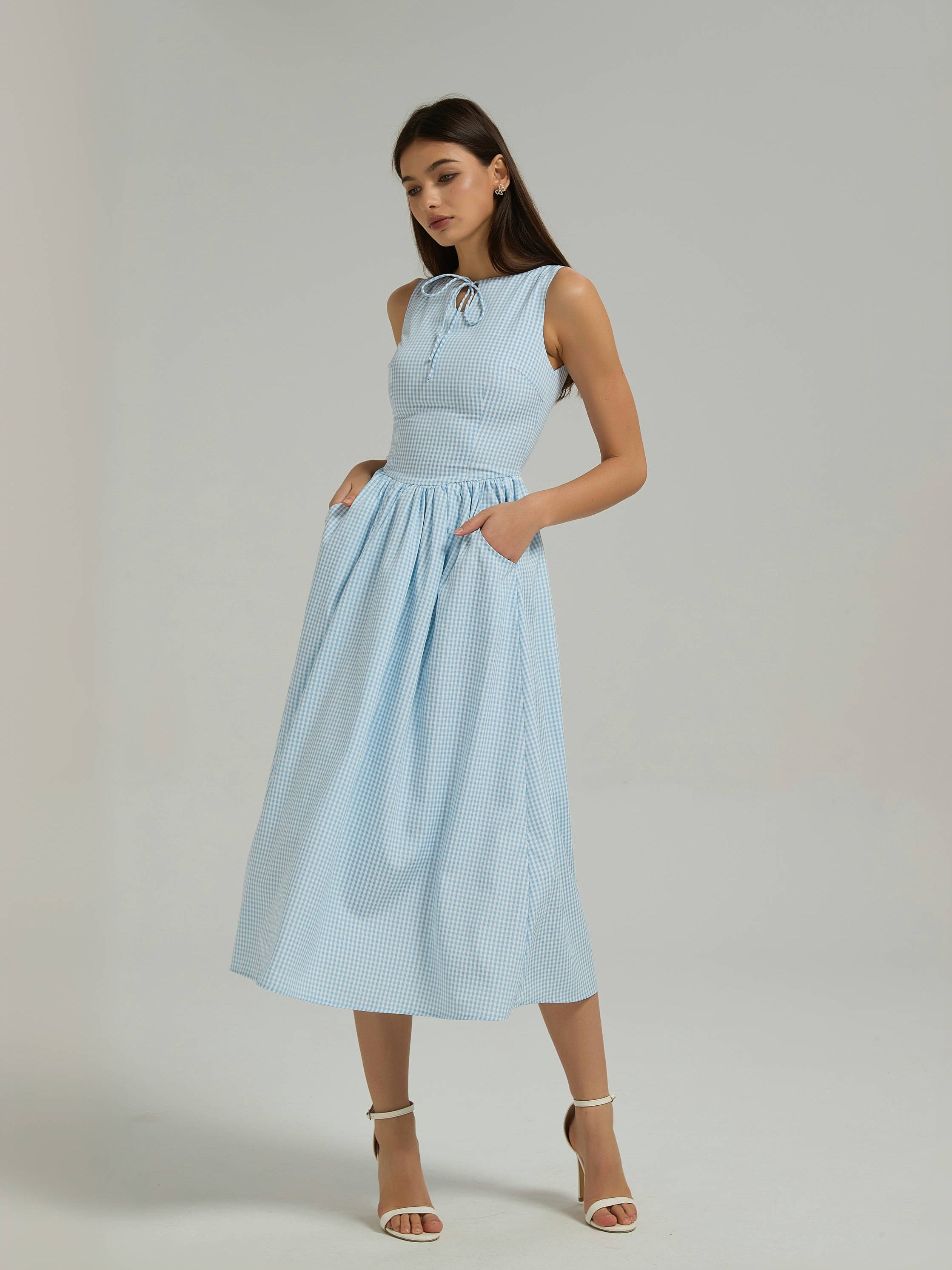 GRACE MIDI DRESS - POWDER BLUE