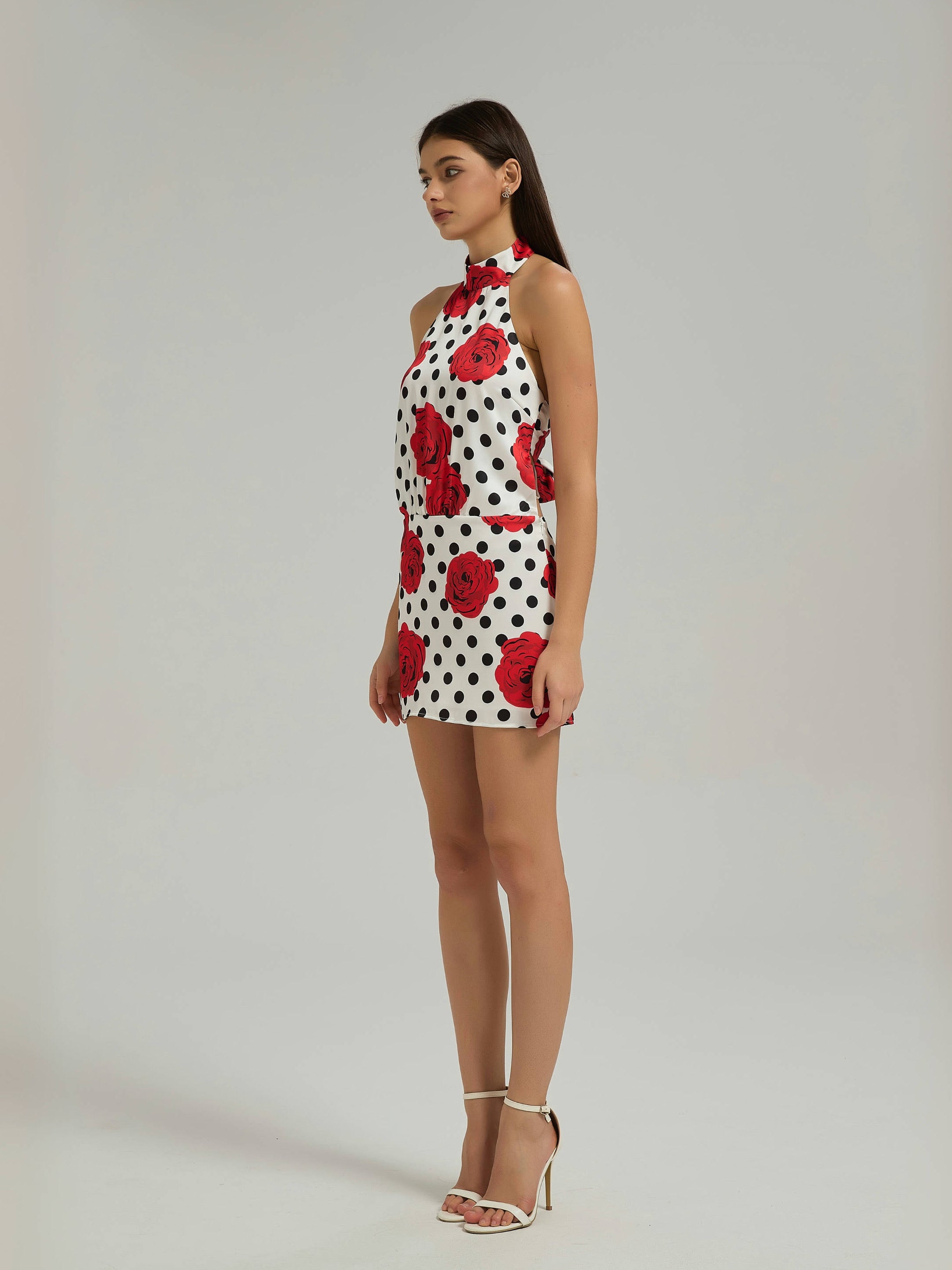 VIVIANA MINI DRESS - WHITE FLORAL