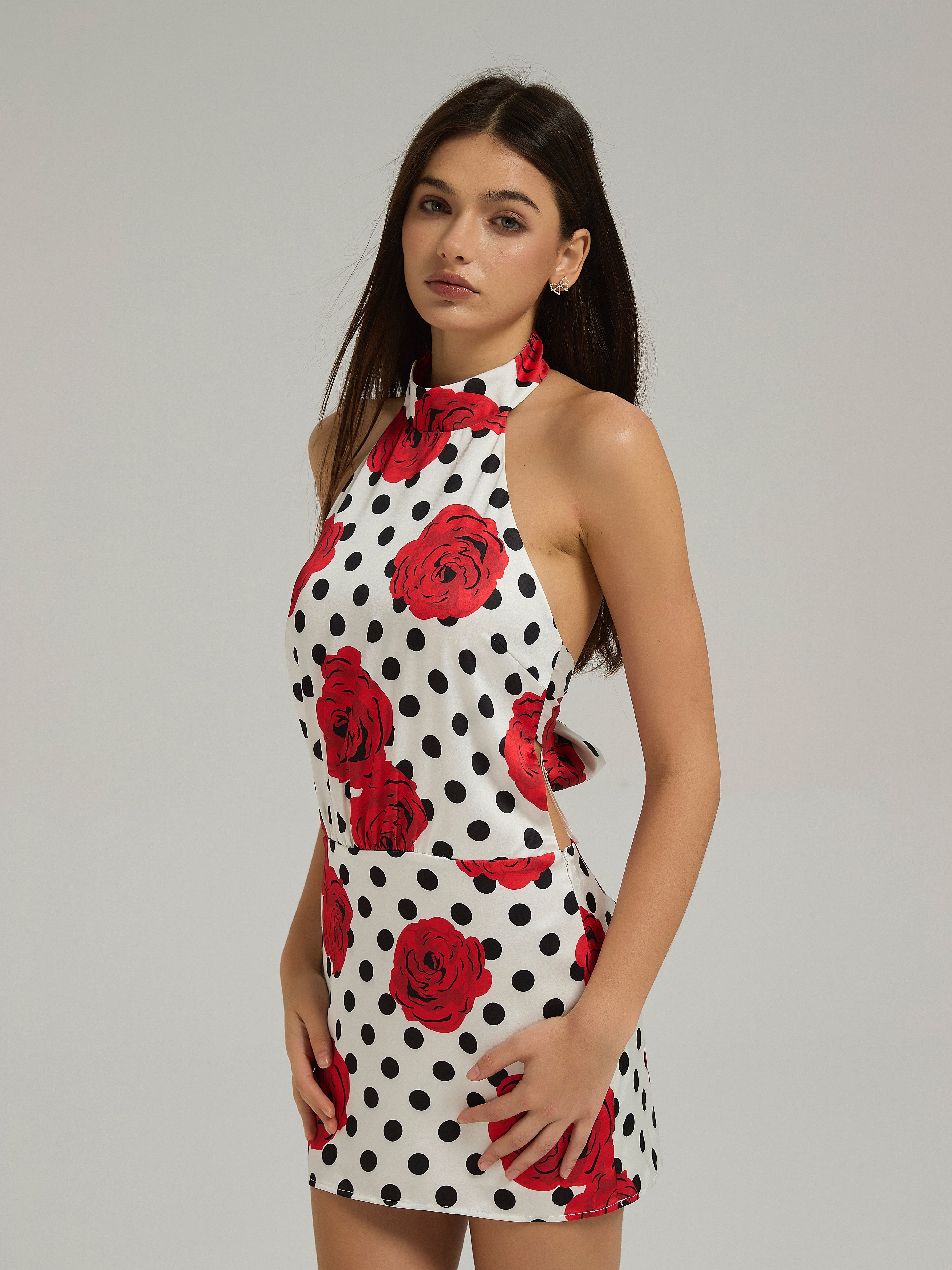 VIVIANA MINI DRESS - WHITE FLORAL