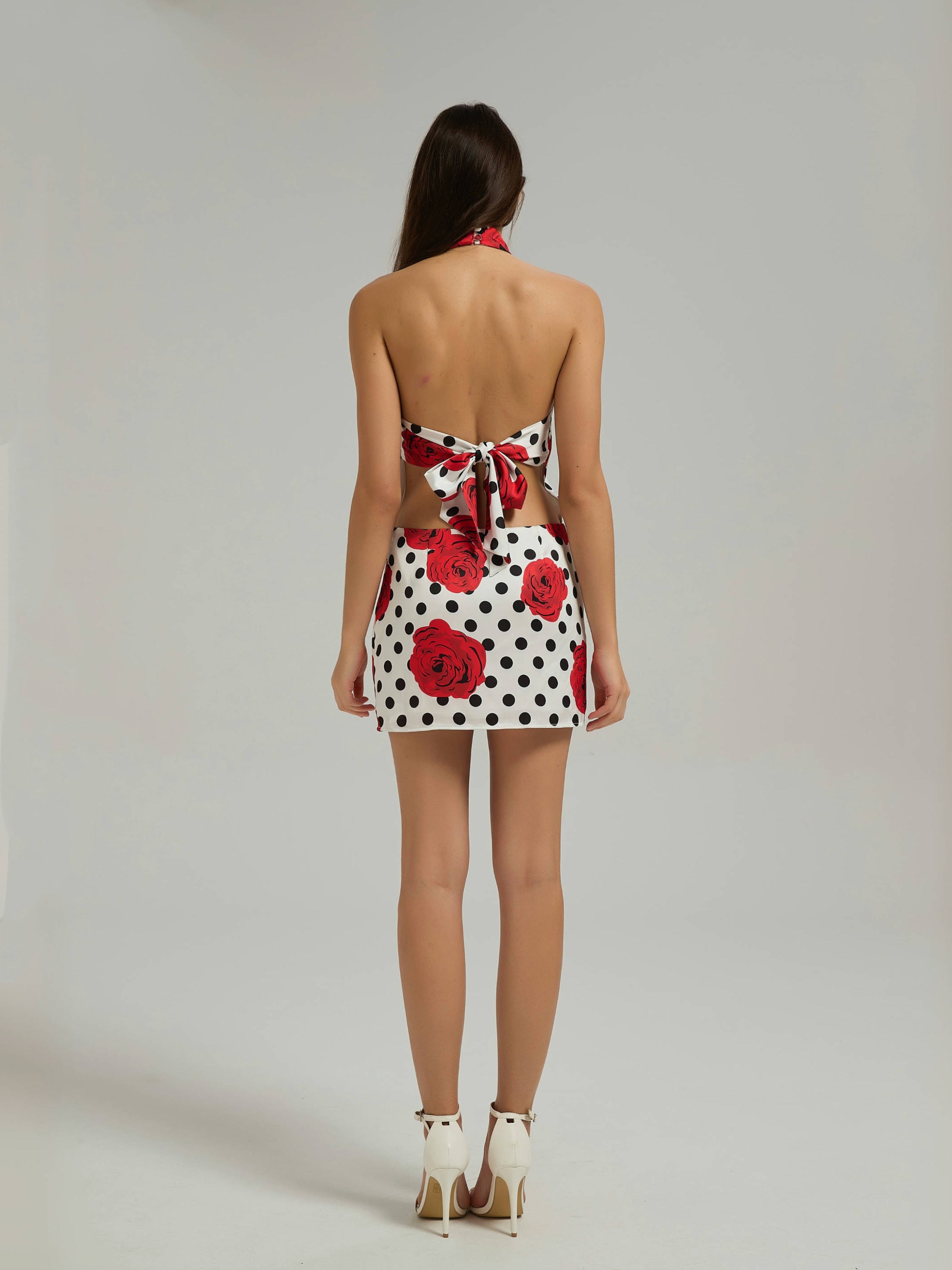 VIVIANA MINI DRESS - WHITE FLORAL