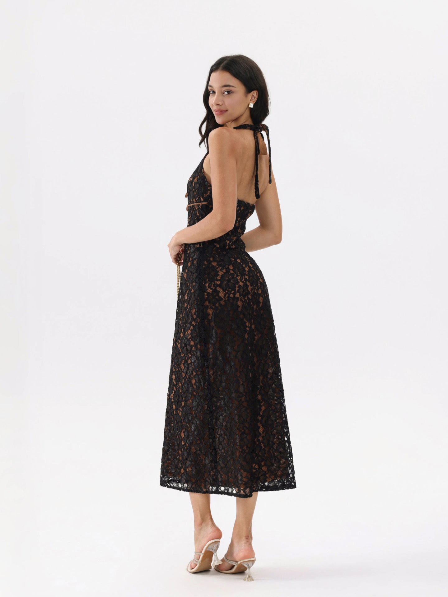 RAVEN LACE MIDI DRESS