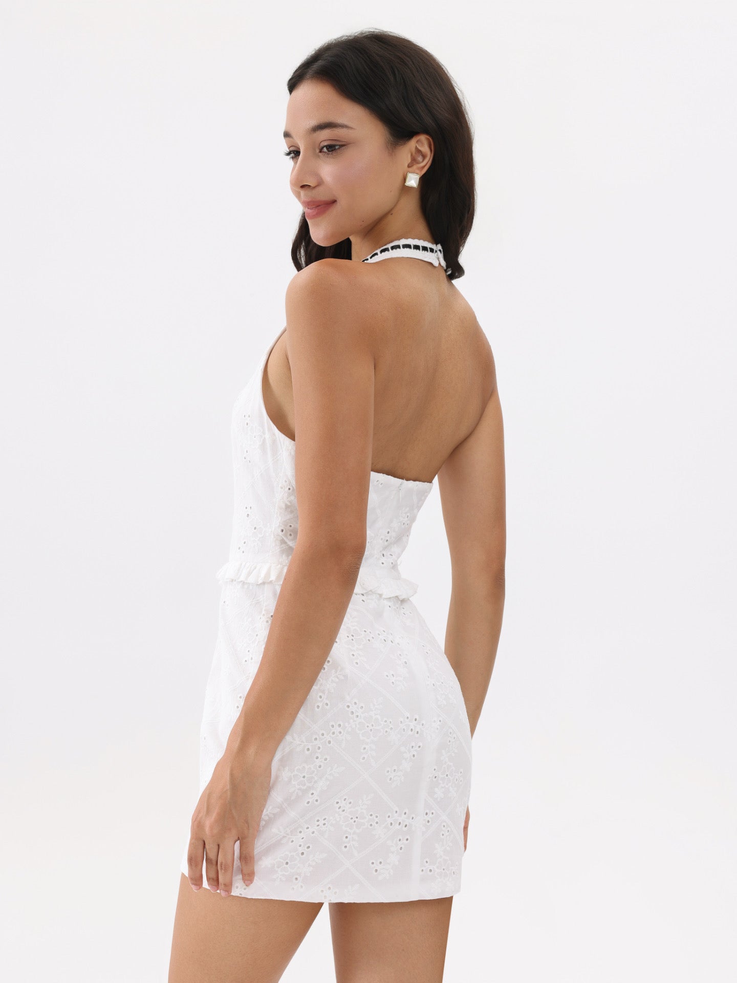 CELESTE HALTER MINI DRESS