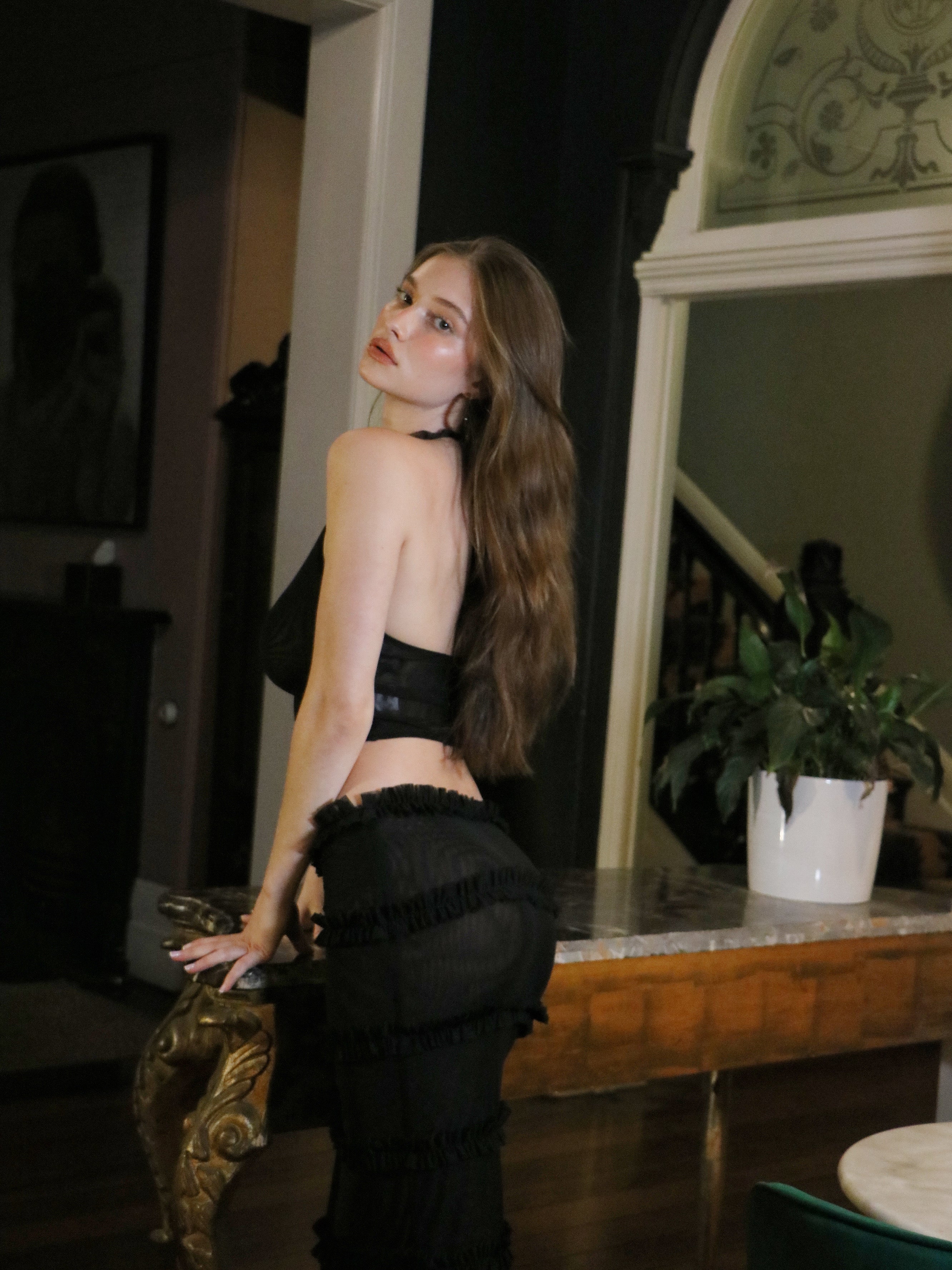 MIDNIGHT SHEER RUCHED SET