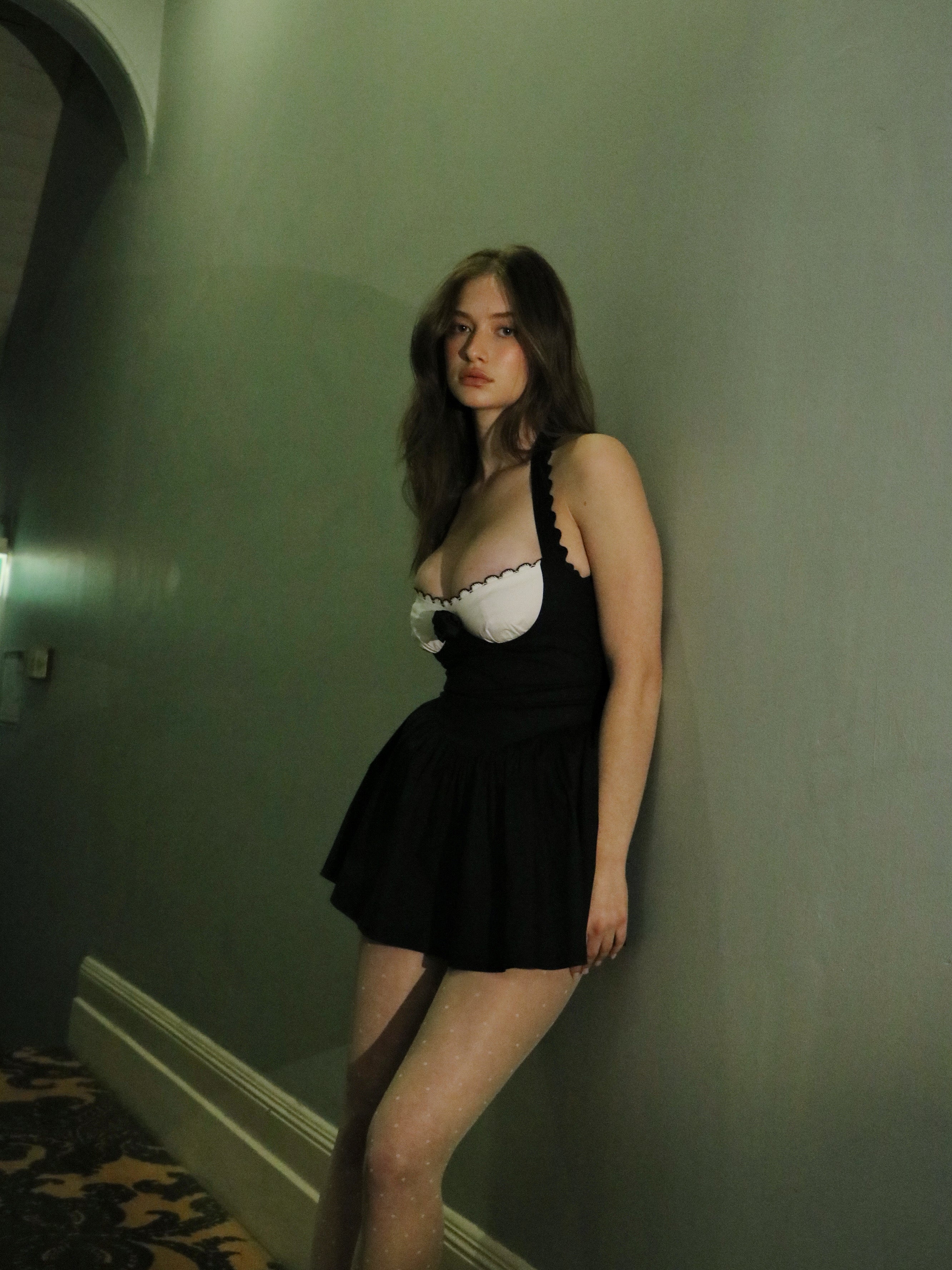 PETITE HALTER MINI DRESS