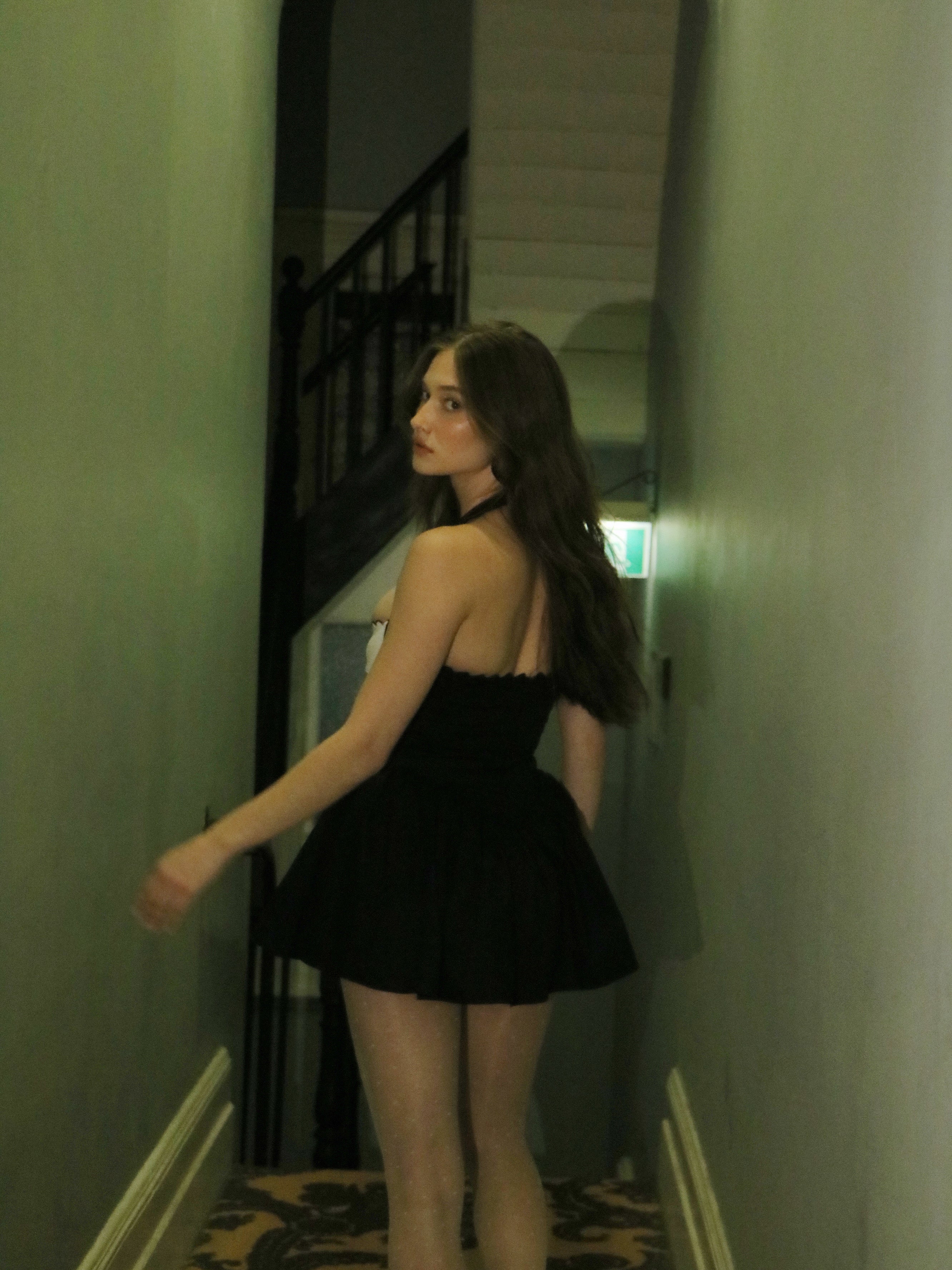 PETITE HALTER MINI DRESS