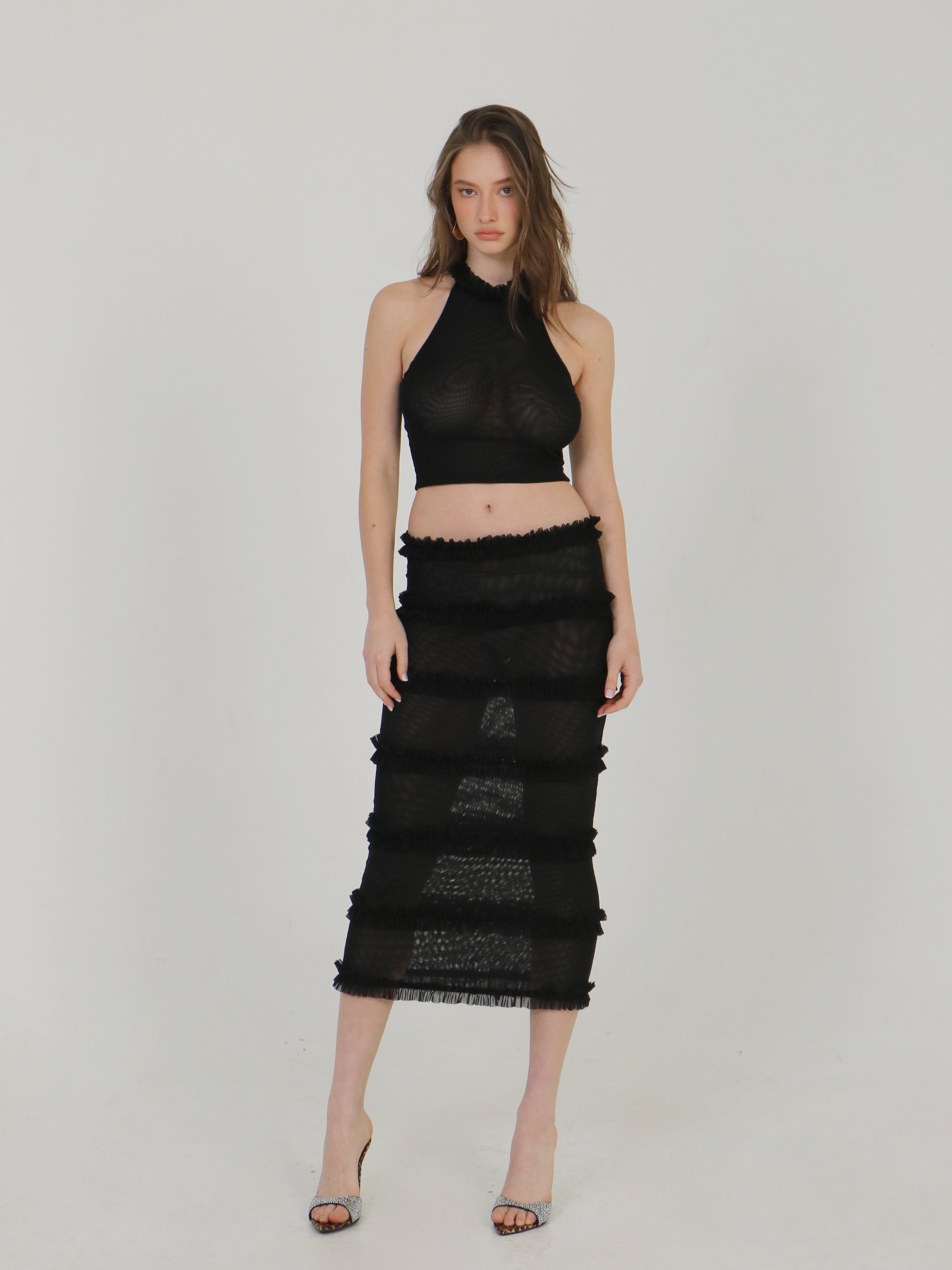 MIDNIGHT SHEER RUCHED SET
