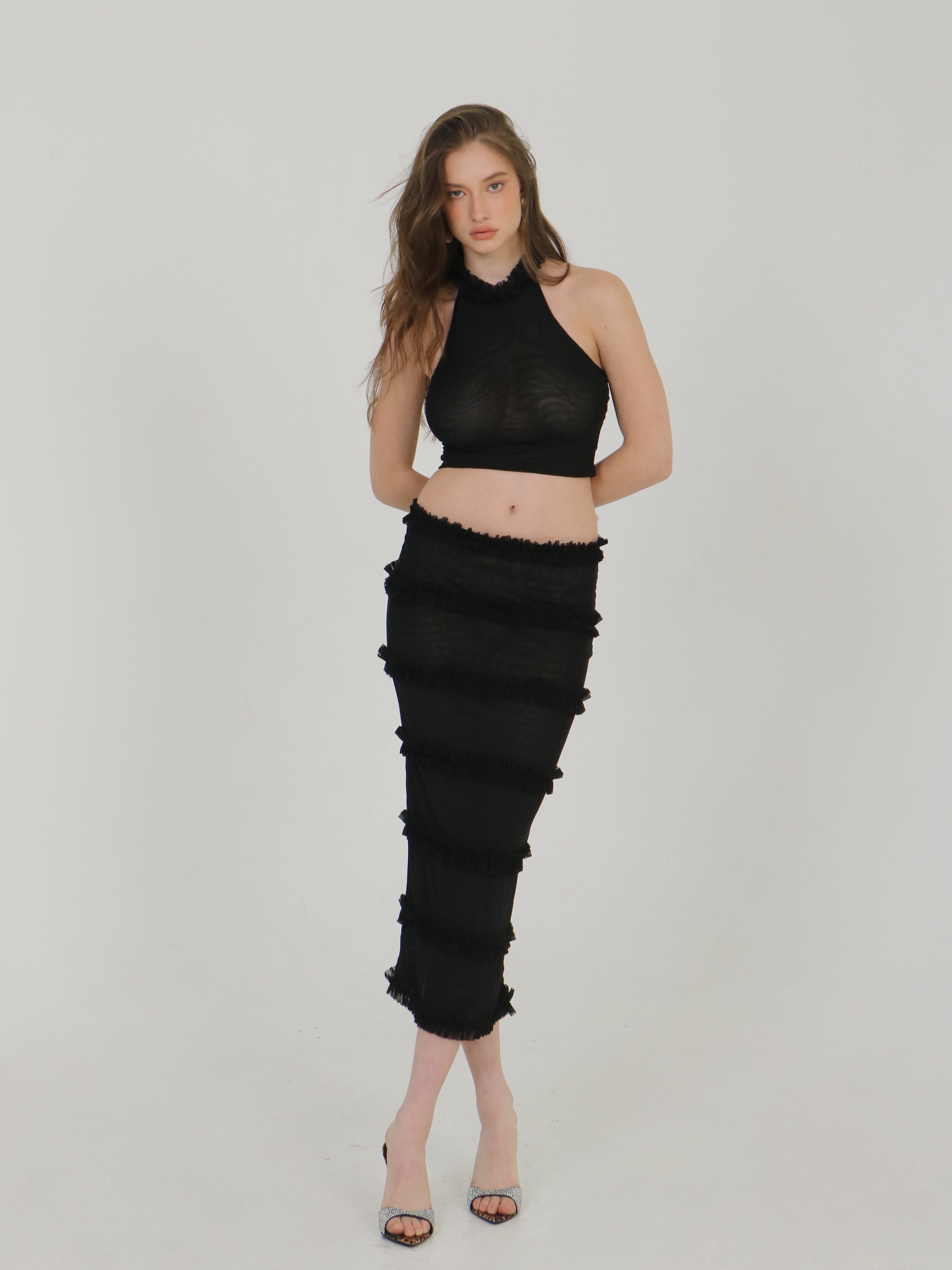 MIDNIGHT SHEER RUCHED SET