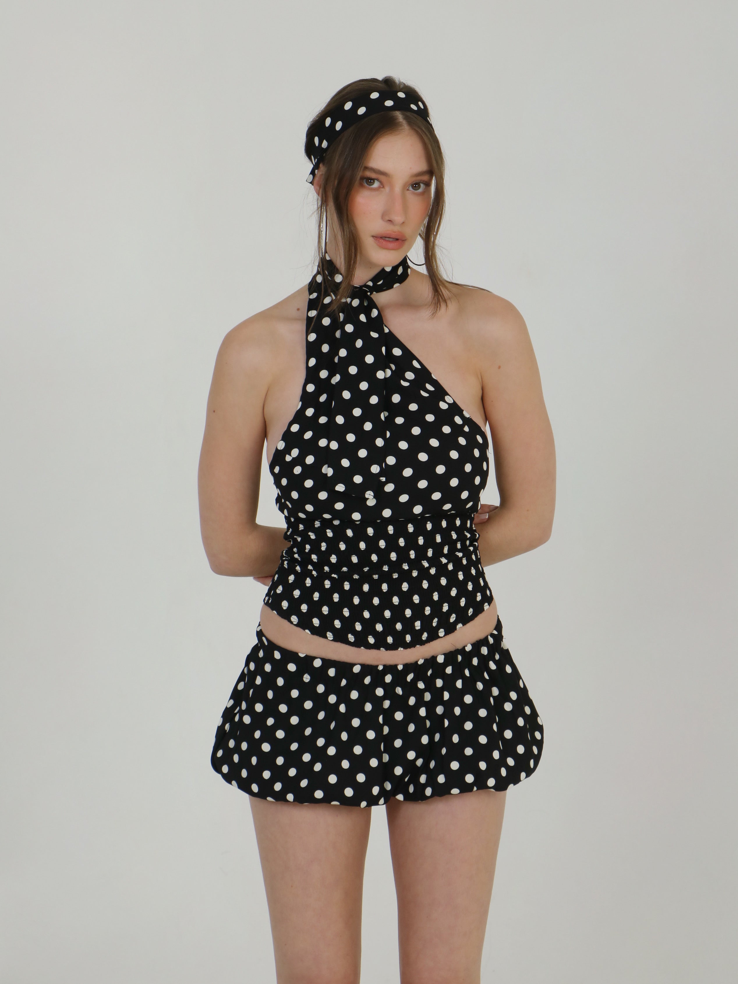 VINTAGE SPOTS HALTER SET